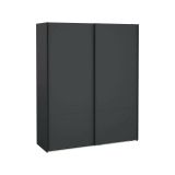 Guardaroba 2 ante- Margot, Mobile multifunzionale, Mobiletto scarpiera, Guardaroba porta scarpe, 65x179 h220 cm, Grigio