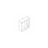 Guardaroba 2 Ante Marrone Rovere Appendiabiti 5 Ripiani 180x190h cm, 2 Ante - Rovolon