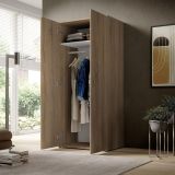 Guardaroba 2 Ante Marrone Rovere Appendiabiti un Ripiano 80x177h cm, 2 Ante - Istrana