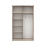 Guardaroba 2 Ante Marrone Rovere Beige Cashmere 2 Ripiani Appendiabiti 120x204h cm, 2 Ante - Maba