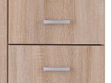 Guardaroba 2 Ante Marrone Rovere Bianco Appendiabiti 2 Cassetti 80x205h cm, 4 Ripiani - Cimena