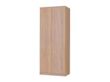 Guardaroba 2 Ante Marrone Rovere Bianco Appendiabiti un Ripiano 80x205h cm, 2 Ante - Roncaro