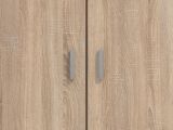 Guardaroba 2 Ante Marrone Rovere Bianco Appendiabiti un Ripiano 80x205h cm, 2 Ante - Roncaro