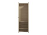 Guardaroba 2 Ante Marrone Rovere Marrone Appendiabiti 3 Ripiani 64x194h cm, 2 Ante - Azzano