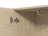 Guardaroba 2 Ante Marrone Rovere Marrone Appendiabiti 3 Ripiani 64x194h cm, 2 Ante - Azzano
