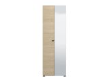 Guardaroba 2 Ante Marrone Rovere Marrone Appendiabiti 3 Ripiani 64x194h cm, 2 Ante - Azzano
