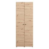 Guardaroba 2 Ante Marrone Rovere Nodi Appendiabiti un Ripiano 79x208h cm, 2 Ante - Pomar