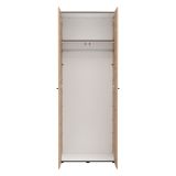 Guardaroba 2 Ante Marrone Rovere Nodi Appendiabiti un Ripiano 79x208h cm, 2 Ante - Pomar