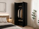 Guardaroba 2 ante nero 90x198h cm - Caiazzo