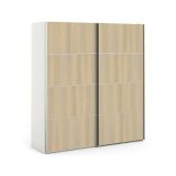 Guardaroba 2 ante quercia e bianco 182x201h cm - Accadia