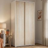 Guardaroba 2 ante rovere e bianco 90x195h cm - Alaysia