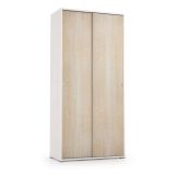 Guardaroba 2 ante rovere e bianco 90x195h cm - Alaysia