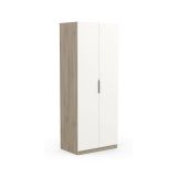 Guardaroba 2 ante rovere e bianco opaco 79x203h cm - Fioretta