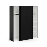 Guardaroba 2 ante scorrevoli nero 182x220h cm - Badesse