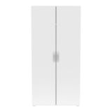 Guardaroba 2 ante Seine, Mobile camera da letto, Cabina armadio portabiti, Armadio appendiabiti, 79x52 h166 cm, Rovere e Bianco opaco