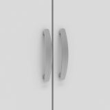 Guardaroba 2 ante Seine, Mobile camera da letto, Cabina armadio portabiti, Armadio appendiabiti, 79x52 h166 cm, Rovere e Bianco opaco
