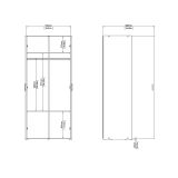 Guardaroba 2 ante Sylvie, Mobile camera da letto, Cabina armadio portabiti, Armadio appendiabiti, 78x50 h175 cm, Bianco