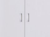 Guardaroba 3 Ante Bianco Appendiabiti 4 Ripiani 120x52 cm, 3 Ante - Licodia
