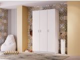 Guardaroba 3 Ante Bianco Appendiabiti 4 Ripiani 120x52 cm, 3 Ante - Licodia