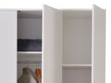 Guardaroba 3 Ante Bianco Appendiabiti 4 Ripiani 120x52 cm, 3 Ante - Licodia
