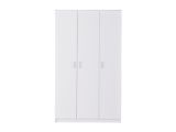Guardaroba 3 Ante Bianco Appendiabiti 4 Ripiani 120x52 cm, 3 Ante - Licodia