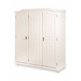 Guardaroba 3 ante- Bianco Appendiabiti 4 Ripiani 150x180h cm, Apertura Battente - Calosso