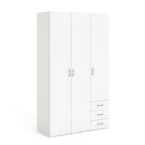 Guardaroba 3 ante- bianco con cassetti 115x200h cm - Aquilone