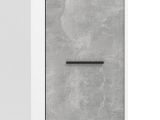Guardaroba 3 Ante Bianco Grigio Cemento Appendiabiti 5 Ripiani 119x53 cm, 3 Ante - Lavagno