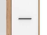 Guardaroba 3 Ante Bianco Rovere Nodi Marrone Appendiabiti 5 Ripiani 119x53 cm, 7 Vani - Lavagno