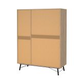 Guardaroba 3 ante Claribe, Mobile camera da letto, Cabina armadio portabiti, Armadio appendiabiti, 60x150 h200 cm, Rovere