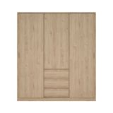 Guardaroba 3 ante Delphine, Mobile camera da letto, Cabina armadio portabiti, Armadio appendiabiti, 60x177 h200 cm, Rovere