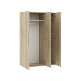 Guardaroba 3 ante Dublino, Mobile camera da letto, Cabina armadio portabiti, Armadio appendiabiti, 111x52 h179 cm, Rovere