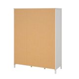 Guardaroba 3 ante Helise, Mobile camera da letto, Cabina armadio portabiti, Armadio appendiabiti, 58x150 h199 cm, Bianco