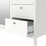 Guardaroba 3 ante Helise, Mobile camera da letto, Cabina armadio portabiti, Armadio appendiabiti, 58x150 h199 cm, Bianco