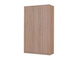 Guardaroba 3 Ante Marrone Appendiabiti 4 Ripiani 120x52 cm, 3 Ante - Licodia