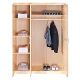 Guardaroba 3 ante- Marrone Rovere Appendiabiti 4 Ripiani 140x190h cm, 3 Ante - Tubre