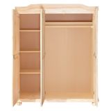 Guardaroba 3 ante- Marrone Rovere Appendiabiti 4 Ripiani 150x180h cm, 3 Ante - Calosso