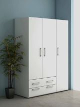 Guardaroba 3 ante Pama, 120x52h170 cm, Bianco