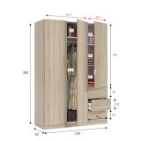 Guardaroba 3 ante rovere 135x200h cm - Ade