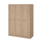 Guardaroba 3 ante Tilda, Mobile camera da letto, Cabina armadio portabiti, Armadio appendiabiti, 62x147 h200 cm, Rovere