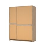 Guardaroba 3 ante Tilda, Mobile camera da letto, Cabina armadio portabiti, Armadio appendiabiti, 62x147 h200 cm, Rovere