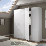 Guardaroba 4 ante bianco lucido 180x200h cm - Aram