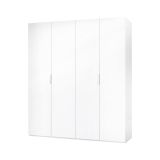 Guardaroba 4 ante bianco lucido 180x200h cm - Aram