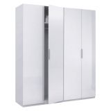Guardaroba 4 ante bianco lucido 180x200h cm - Aram