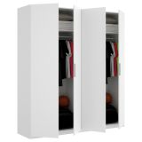 Guardaroba 4 ante bianco lucido 180x204h cm - Iuventas