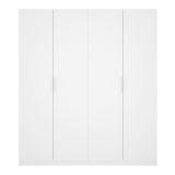 Guardaroba 4 ante bianco lucido 180x204h cm - Iuventas