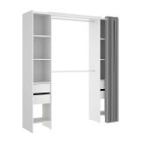 Guardaroba apertura a tenda bianco e grigio 180x205h cm - Era