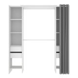 Guardaroba apertura a tenda bianco e grigio 180x205h cm - Era