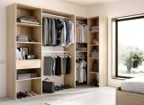 Guardaroba Arera, Struttura per cabina armadio angolare, Mobile appendiabiti aperto ad angolo, 248x79h187 cm, Rovere