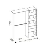 Guardaroba classico bianco 160x187h cm - Fauno